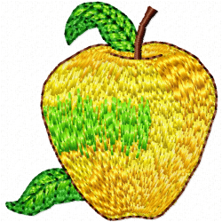 Apple Embroidery Design 3